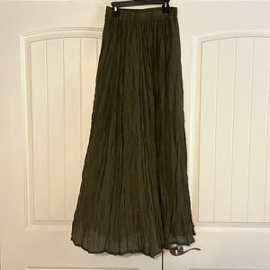 Olive Green Maxi Skirt Size Small